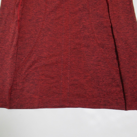 Lululemon Swiftly Tech Long Sleeve Crew Black / True Red Size 6 Silverescent - Picture 9 of 12